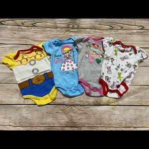 Baby Girl Toy Story Onesie Bundle